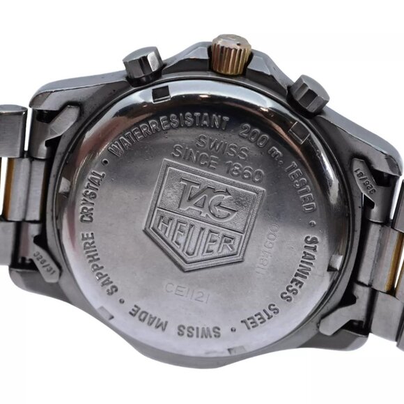 Vintage Tag Heuer 38mm Men's Two Tone 2000 Series Chronograph Watch Ref: CE1121! - Picture 9 of 9